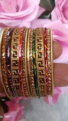 color ful metal bangles