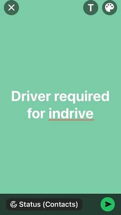 Driver Required for Indrive (Full time )