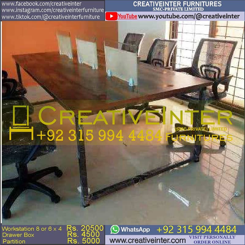 Call Center Office workstation table front desk Executiv chair meeting 6