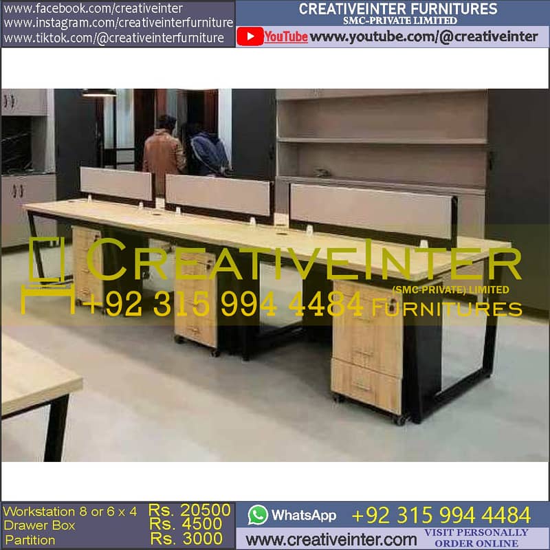 Call Center Office workstation table front desk Executiv chair meeting 8