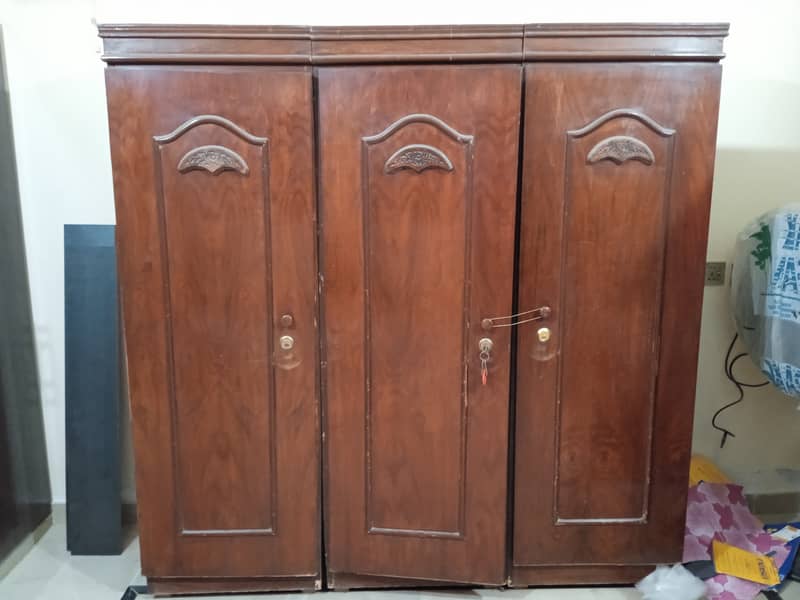 Wooden Cabinet 3 DOORS available for sell in very good condition 0