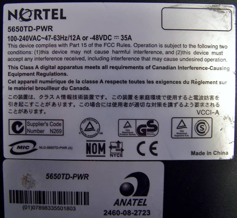 Nortel 5650TD-POE 48 Port POE Gigabit Ethernet Switch (Used) 6