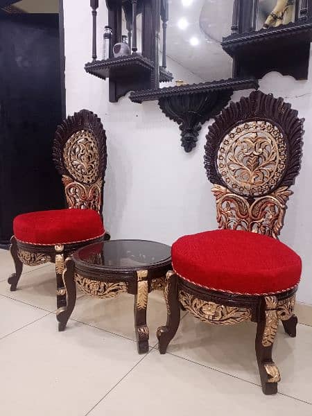 chinioti Peerah chairs set with coffee table 4