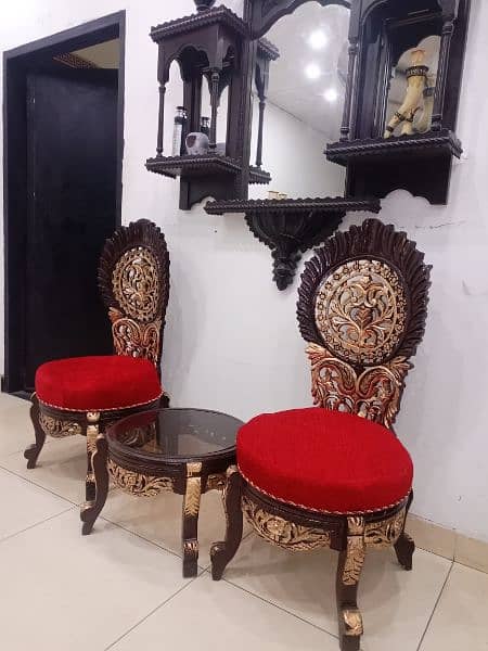 chinioti Peerah chairs set with coffee table 12