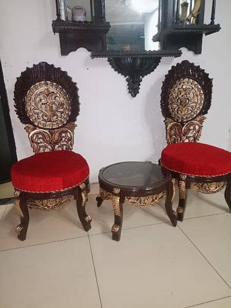 chinioti Peerah chairs set with coffee table 1