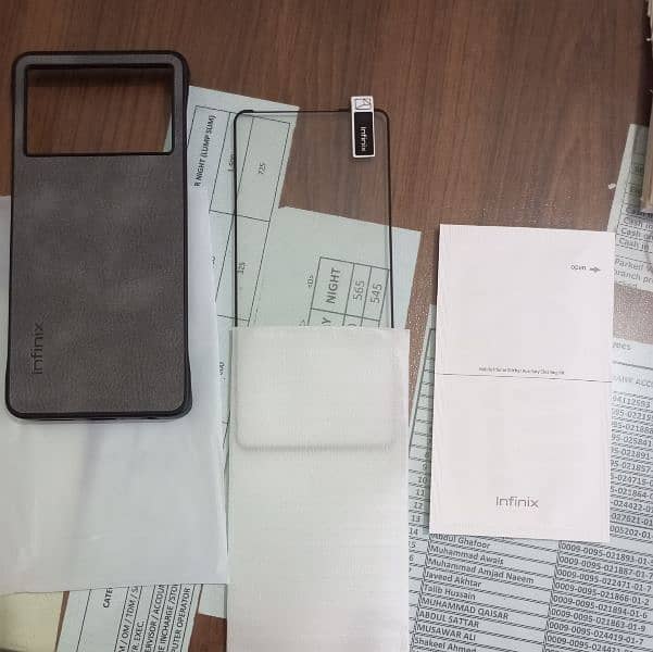 Infinix Note 12 VIP original leather case & original Glass protector 3