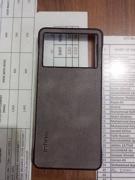 Infinix Note 12 VIP original leather case & original Glass protector 7