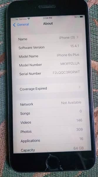 iphone 6s plus bypass 64GB 1