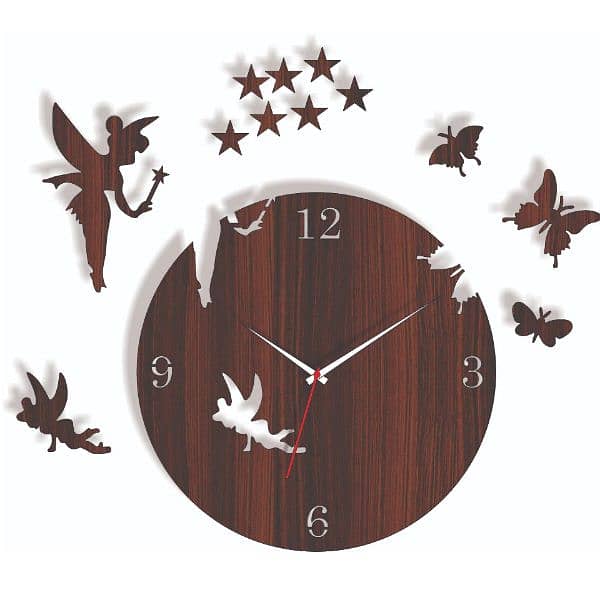 3D Wooden Wall Clocks Available for Home Decoration 5
