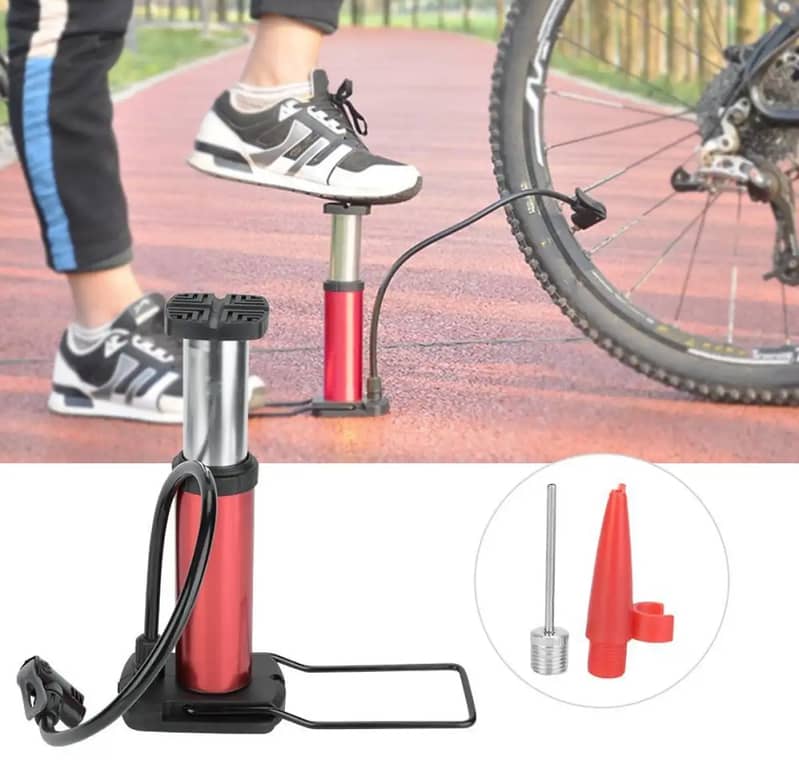 Portable Mini Foot Air Pump for Bicycle l Bike l Car and Football 0