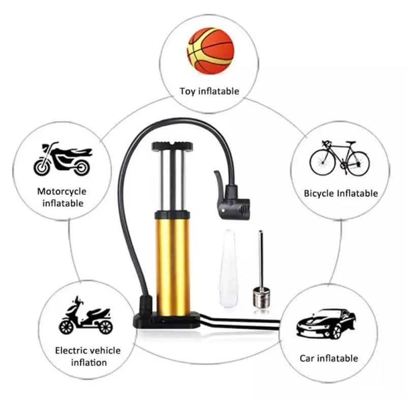 Portable Mini Foot Air Pump for Bicycle l Bike l Car and Football 2