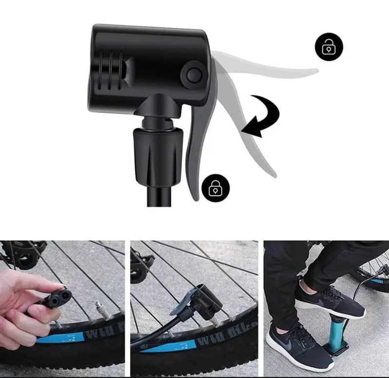 Portable Mini Foot Air Pump for Bicycle l Bike l Car and Football 5