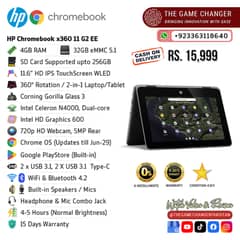 HP Chromebook G2 |Touch Screen | 360 Rotation | 4GB RAM | 32GB Storage