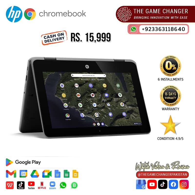 HP Chromebook G2 |Touch Screen | 360 Rotation | 4GB RAM | 32GB Storage 1