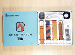 Crown 10 Smart Watch 7 in 1 Straps Smart Watch With Protector case