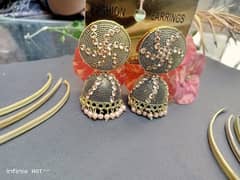 beautiful metal jhumka