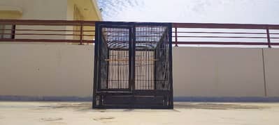 GRAY PARROT & RAW PHARI BREEDERING CAGE IN HEAVY ANGLE