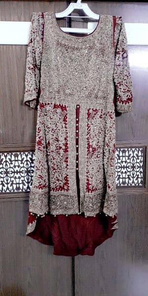Aqib Bridal Designer Sharara with heavy embriodery long shirt. 1