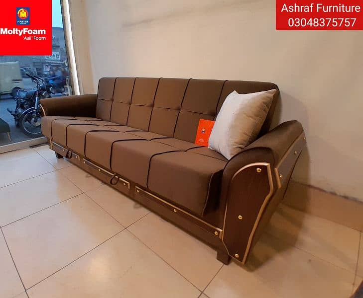 Molty| Sofa Combed|Chair set |Stool| L Shape |Sofa|Double Sofa Cum bed 7