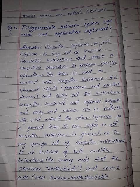 Handwritten assignment 8