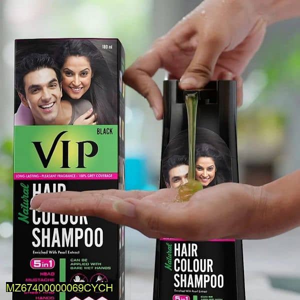 Hair dye shampoo for men and women 180 ml brown 0