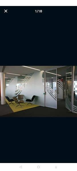 Aluminum office partitions / Glass office cabins / office glass doors 3