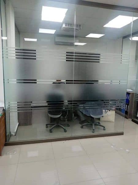 Aluminum office partitions / Glass office cabins / office glass doors 7