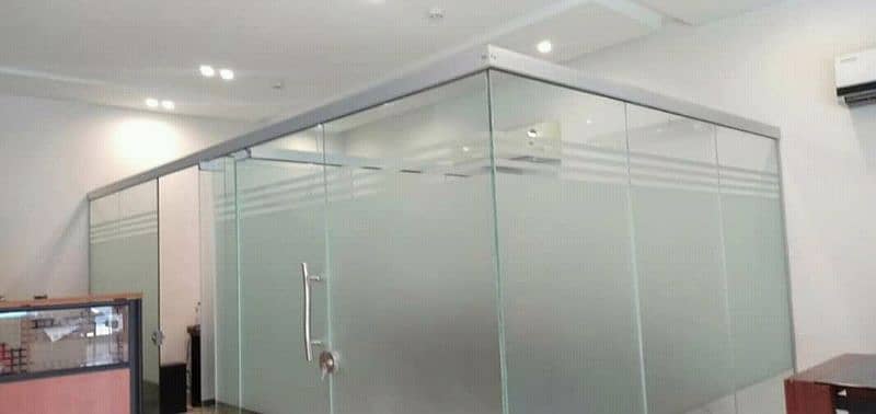 Aluminum office partitions / Glass office cabins / office glass doors 9
