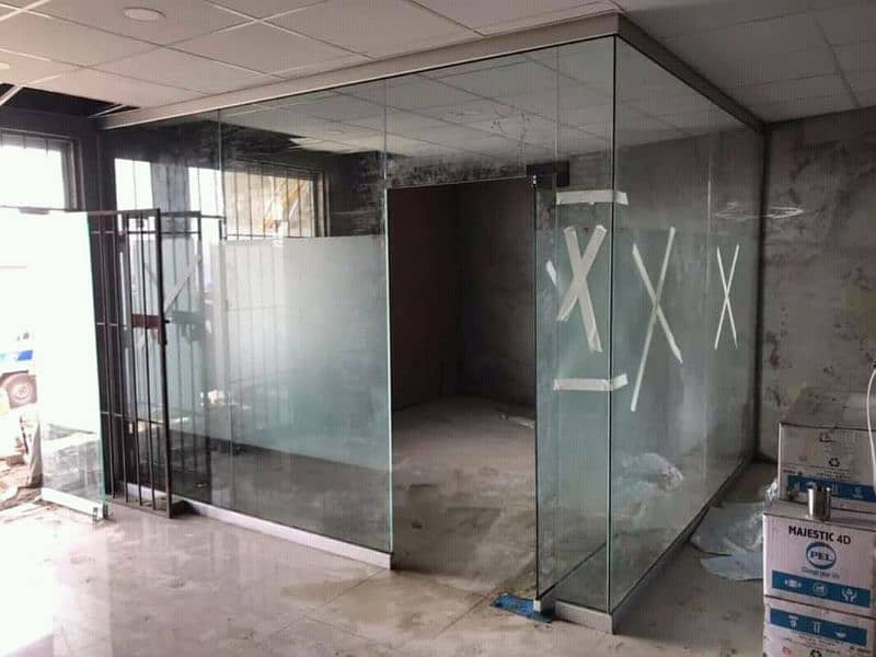 Aluminum office partitions / Glass office cabins / office glass doors 10