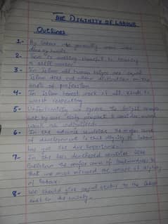 Hand written Assignment work