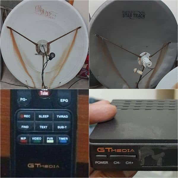 2 FULL dish antena with LNBs, Digital receiver with remote etc. 0
