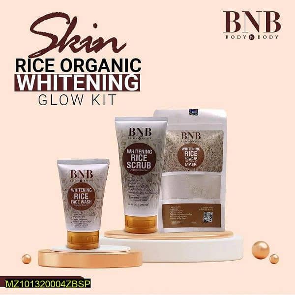 Rice whitening and glowing facial kit 1