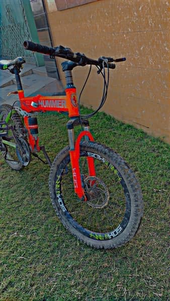 Hummer Mountain Bicycle Shiny Orange Folding 4