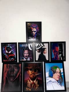 Bundle of 8 Frames | Movies Poster Wall Art