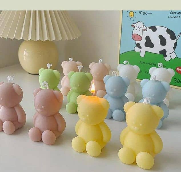 Teddy Bear Candles ( available in different colors) Candle in Pakistan 1
