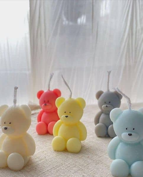 Teddy Bear Candles ( available in different colors) Candle in Pakistan 10