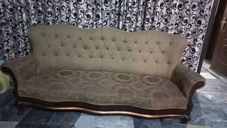 sheshum wooden 5 seater sofa