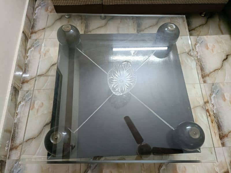 center Table Wood Made Glass 14mm 1