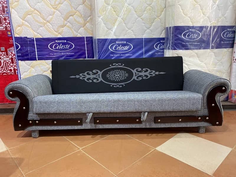 sofa cum bed (2in1)(sofa +bed)(Molty foam )(10 years warranty ) 3