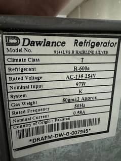 Dawlance Fridge (100W) 9144 LVS for sale
