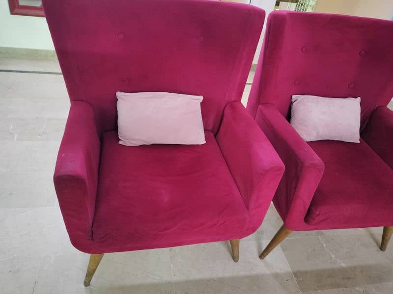 Two seater Sofa chairs for sale 1