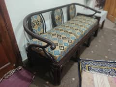 Wooden 5 Seater Sofa