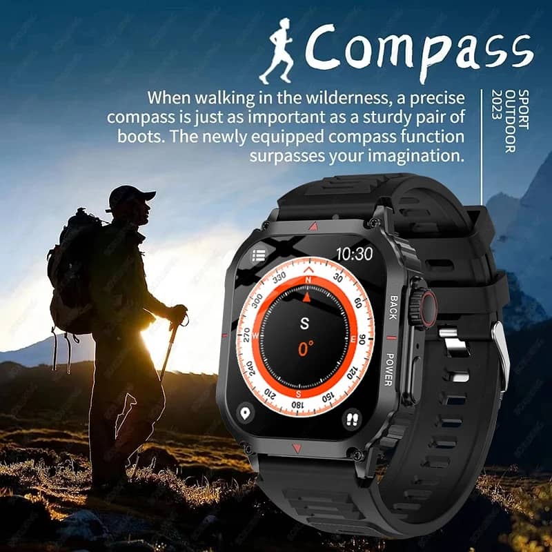 Smart Watch for Men with NFC, Body Temperature, Heart Rate Monitor. 3