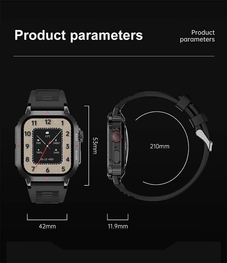 Smart Watch for Men with NFC, Body Temperature, Heart Rate Monitor. 15
