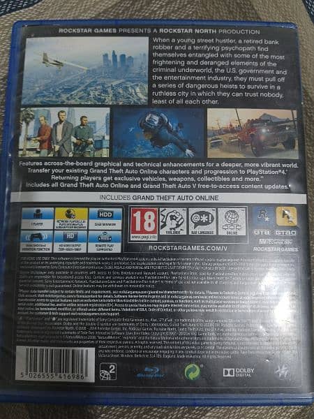 PS4 GTA 5 CD game 3