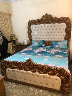 Double bed / bed set / Side Tables / Wooden Bed /king bed / luxury bed