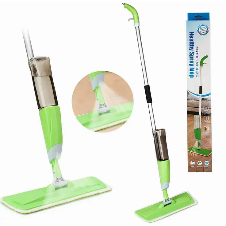 Spray Mop Set with Microfiber Washable Pad and Floor Cleaning Mop 0