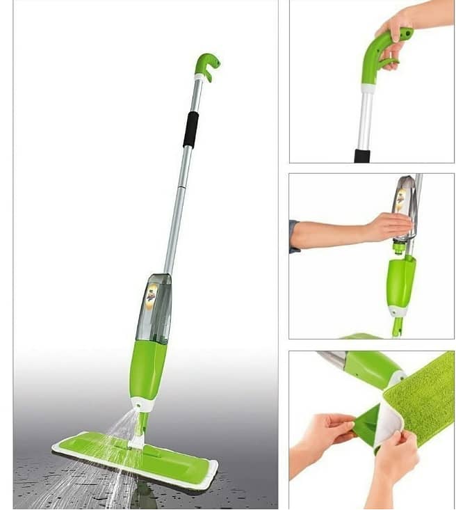 Spray Mop Set with Microfiber Washable Pad and Floor Cleaning Mop 6