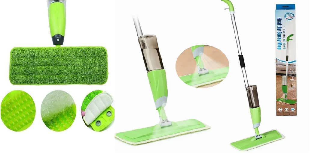 Spray Mop Set with Microfiber Washable Pad and Floor Cleaning Mop 9