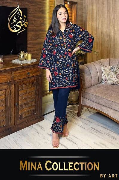 Heavy Multi Embroidered Shirt With Embroidered 3